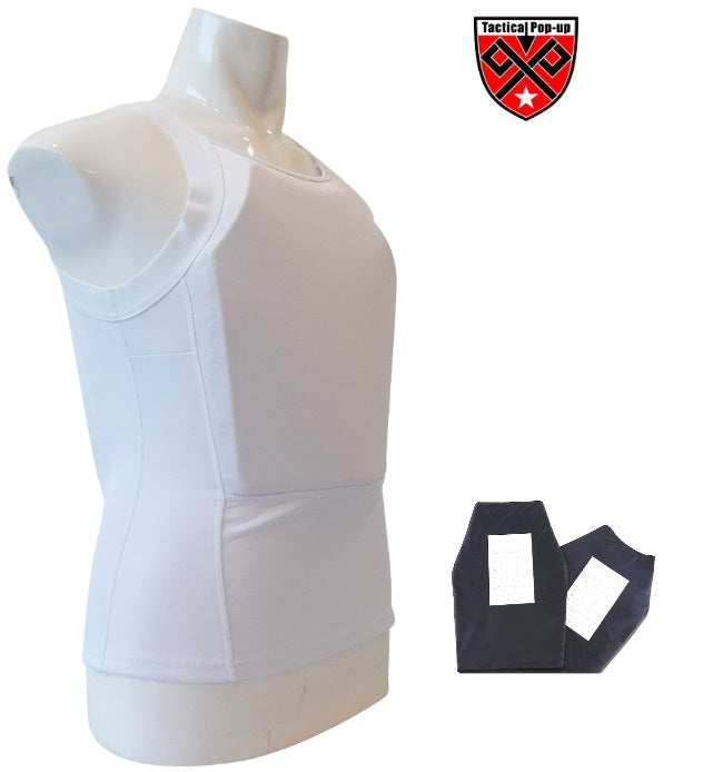 Dual Protective Armor NIJIIIA Bullet Proof and NIJII Anti-Stab Concealed T-Shirt Armor | Kevlar Lightweight body armor