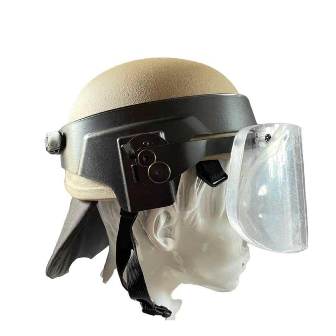 NIJIIIA PASGT M88 Kevlar Ballistic Helmet with Visor & Neck Protector