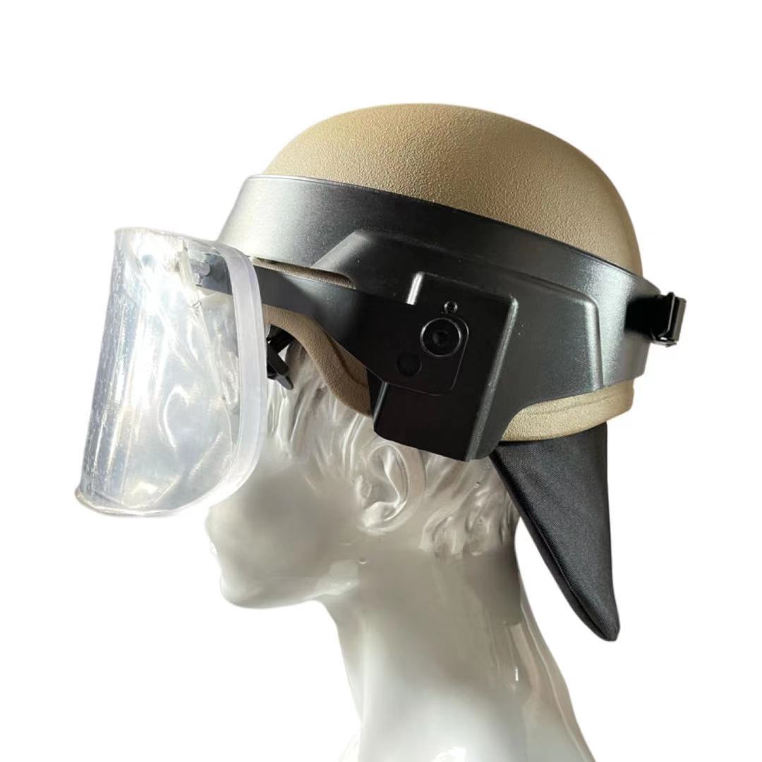 NIJIIIA PASGT M88 Kevlar Ballistic Helmet with Visor & Neck Protector