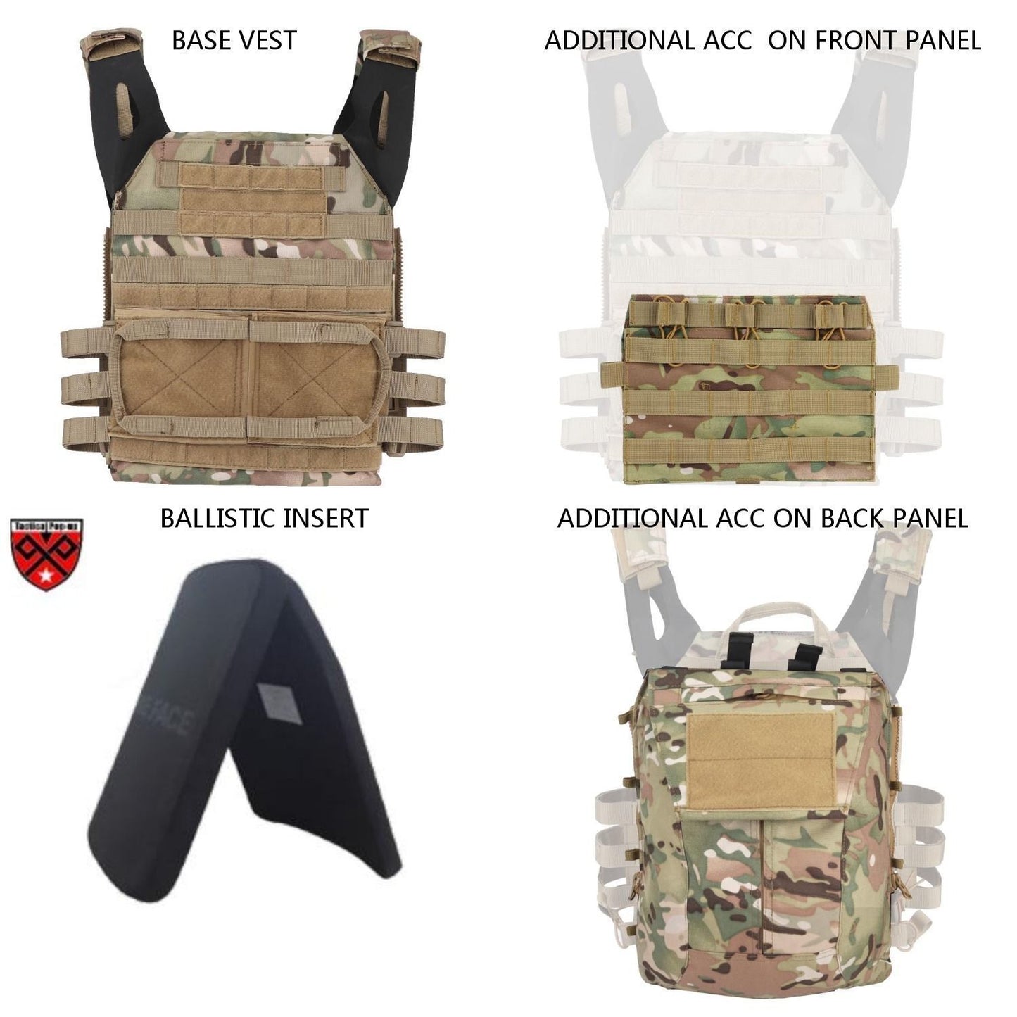 NIJIIIA/ NIJIV New Style JPC Tactical Vest With Ballistic panel |Multifuction MOLLE Plate carrier