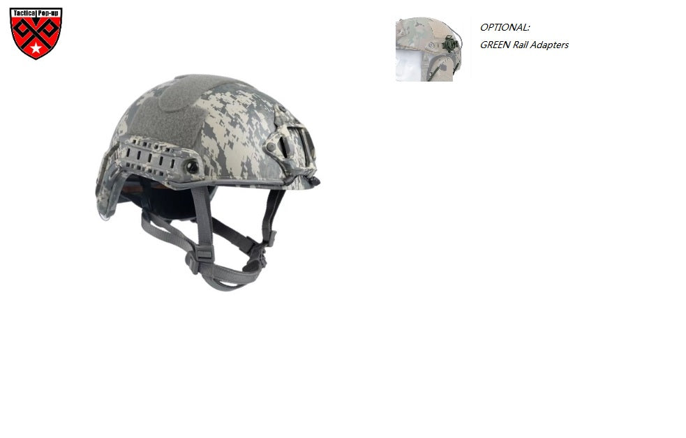 NIJIIIA FAST Ballistic Helmet With FMA Tactical ARC Rail Adapter Peltor for Combat Headset