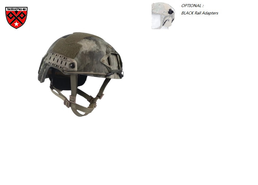 NIJIIIA FAST Ballistic Helmet With FMA Tactical ARC Rail Adapter Peltor for Combat Headset