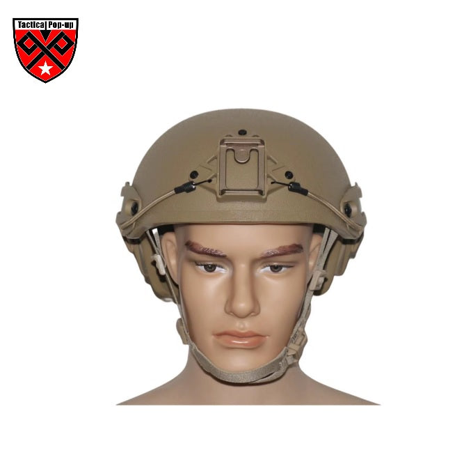 NIJ CP Kevlar Ventilated Ballistic Helmet | Ani-Bullet Aramid Helmet With Sides-Rails & NVG Mount with Test Report