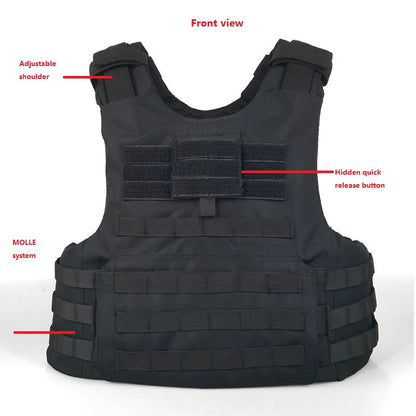 NIJ IIIA Tactical MOLLE Body Armor Vest | Quick Release Carrier
