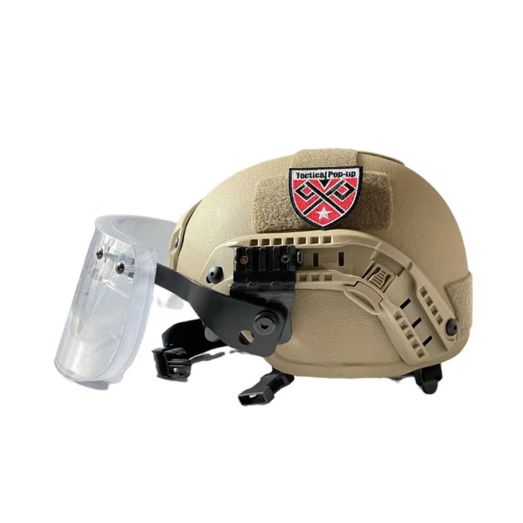 NIJIIIA MICH 2000/ACH Bulletproof Helmet with Ballistic Quick-release visor |Kevlar Ballistic Helmet With Test Report