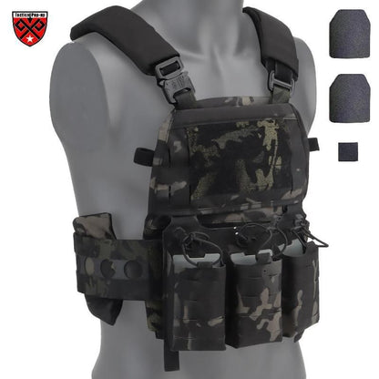 NIJIIIA Tactical Bulletproof Vest |FCPC V5 Quick- Release Body Armor Camo Color