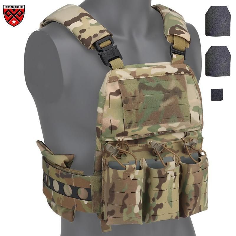 NIJIIIA Tactical Bulletproof Vest |FCPC V5 Quick- Release Body Armor Camo Color