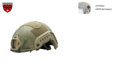 NIJIIIA FAST Ballistic Helmet With FMA Tactical ARC Rail Adapter Peltor for Combat Headset