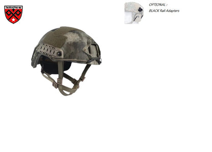NIJIIIA FAST Ballistic Helmet With FMA Tactical ARC Rail Adapter Peltor for Combat Headset