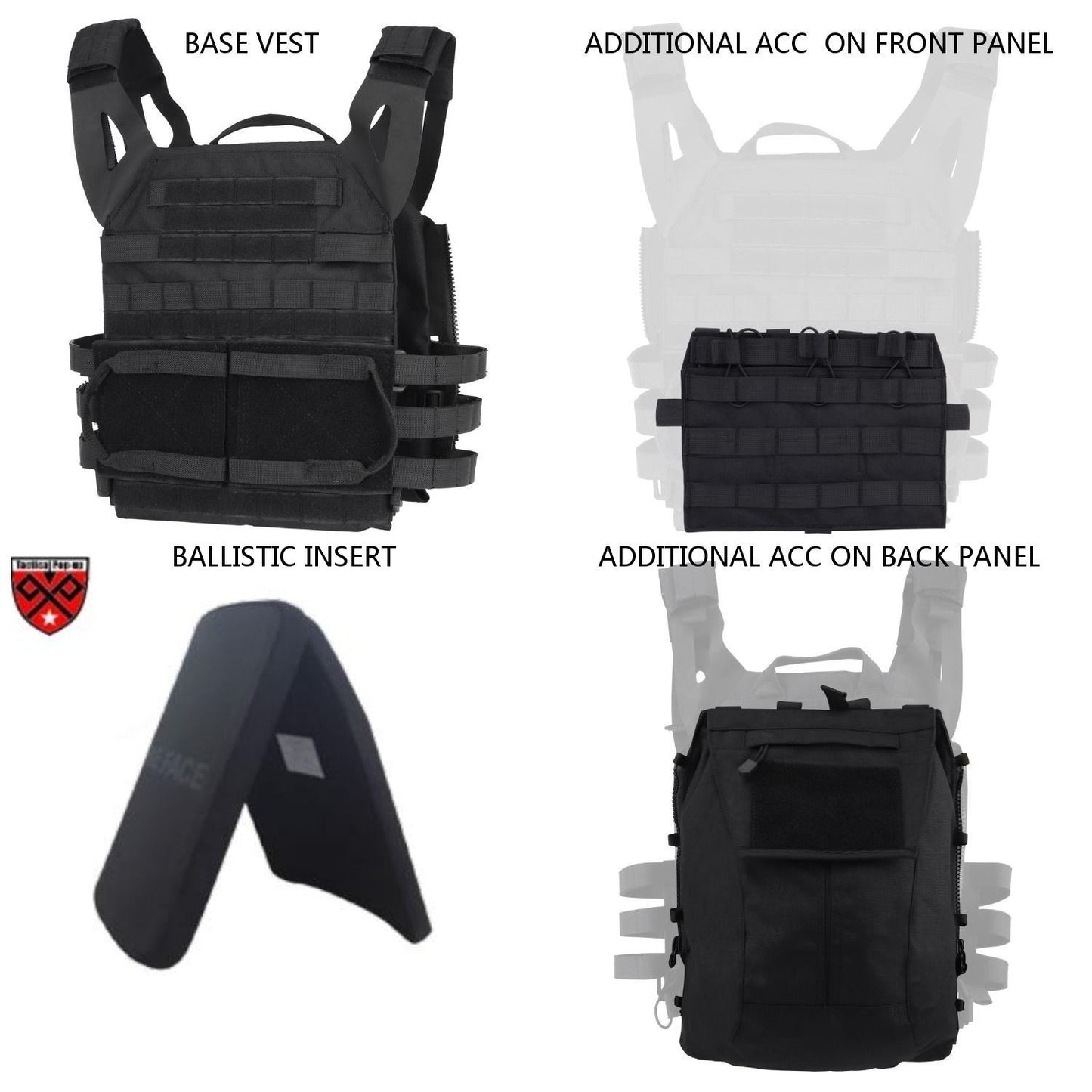 NIJIIIA/ NIJIV New Style JPC Tactical Vest With Ballistic panel |Multifuction MOLLE Plate carrier