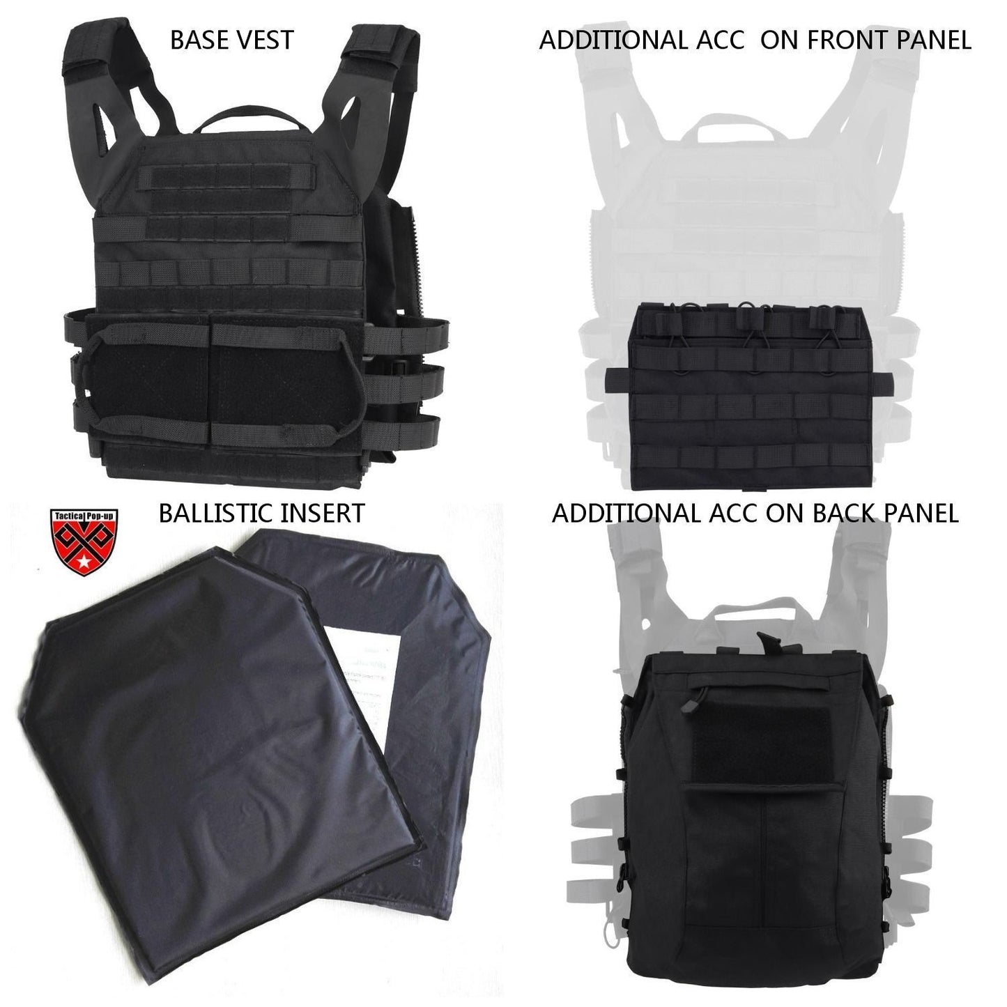 NIJIIIA/ NIJIV New Style JPC Tactical Vest With Ballistic panel |Multifuction MOLLE Plate carrier