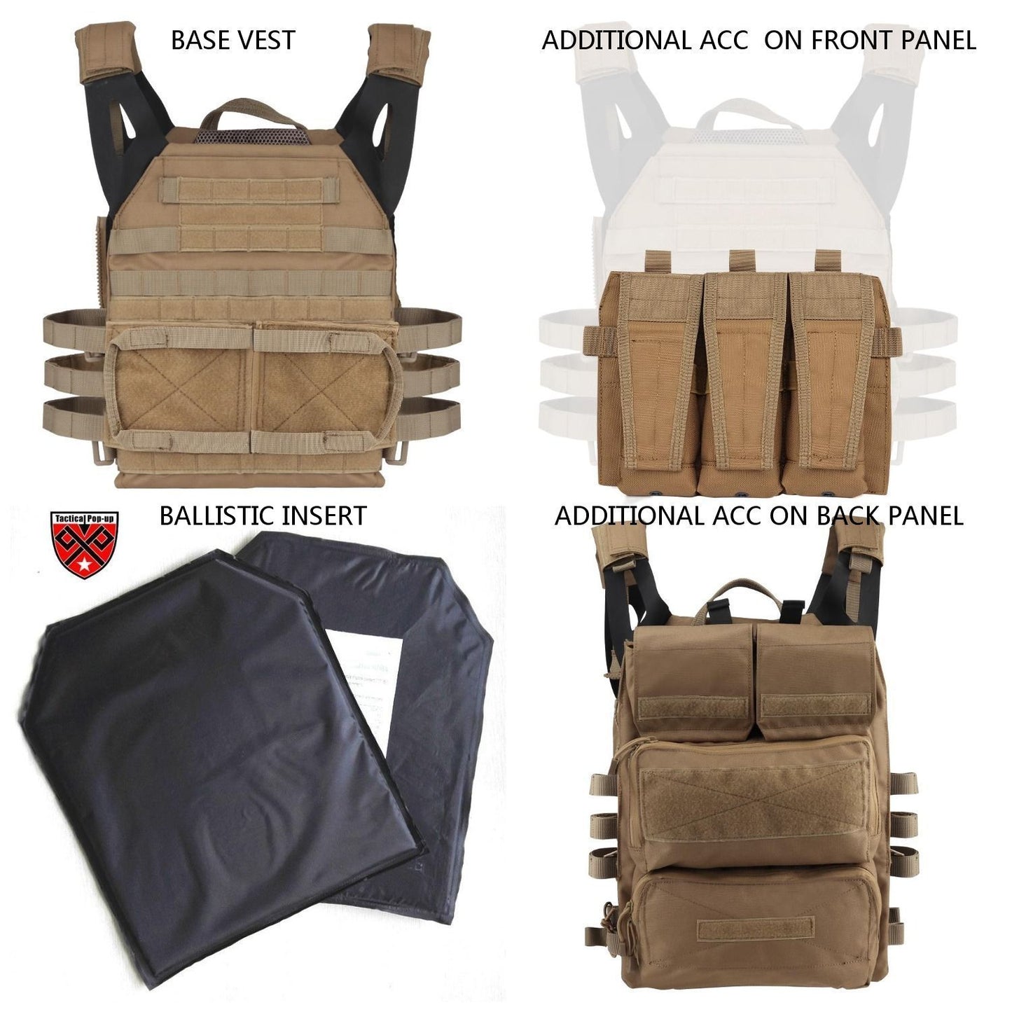 NIJIIIA/ NIJIV New Style JPC Tactical Vest With Ballistic panel |Multifuction MOLLE Plate carrier