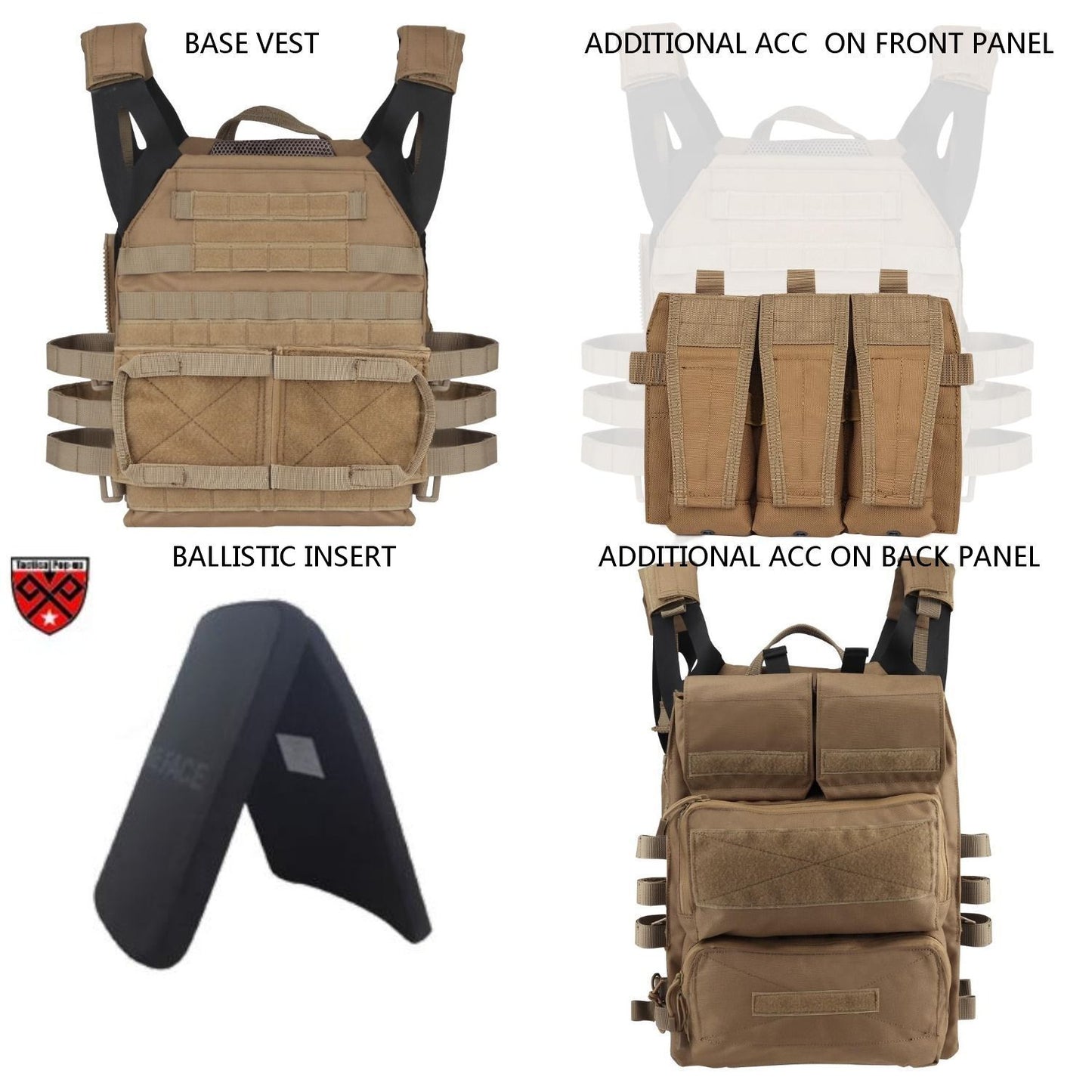 NIJIIIA/ NIJIV New Style JPC Tactical Vest With Ballistic panel |Multifuction MOLLE Plate carrier