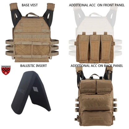 NIJIIIA/ NIJIV New Style JPC Tactical Vest With Ballistic panel |Multifuction MOLLE Plate carrier