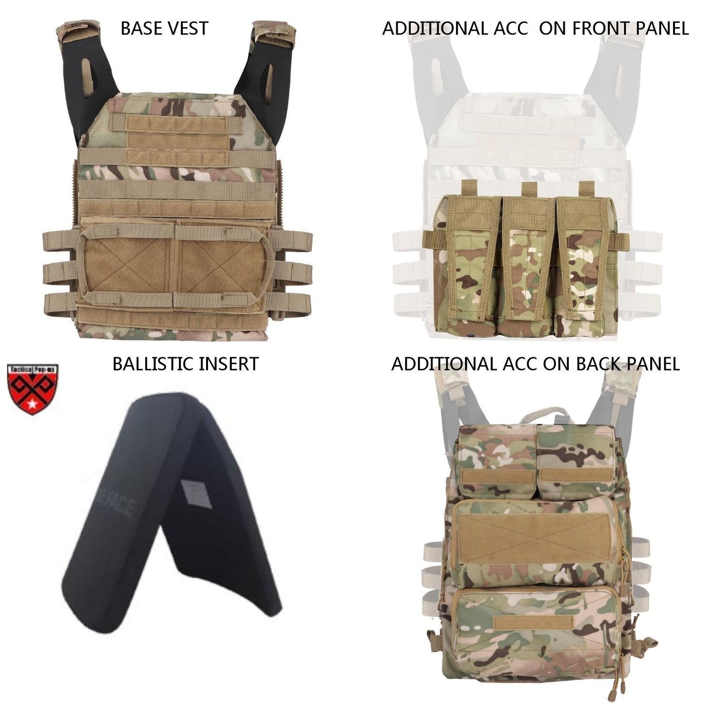 NIJIIIA/ NIJIV New Style JPC Tactical Vest With Ballistic panel |Multifuction MOLLE Plate carrier