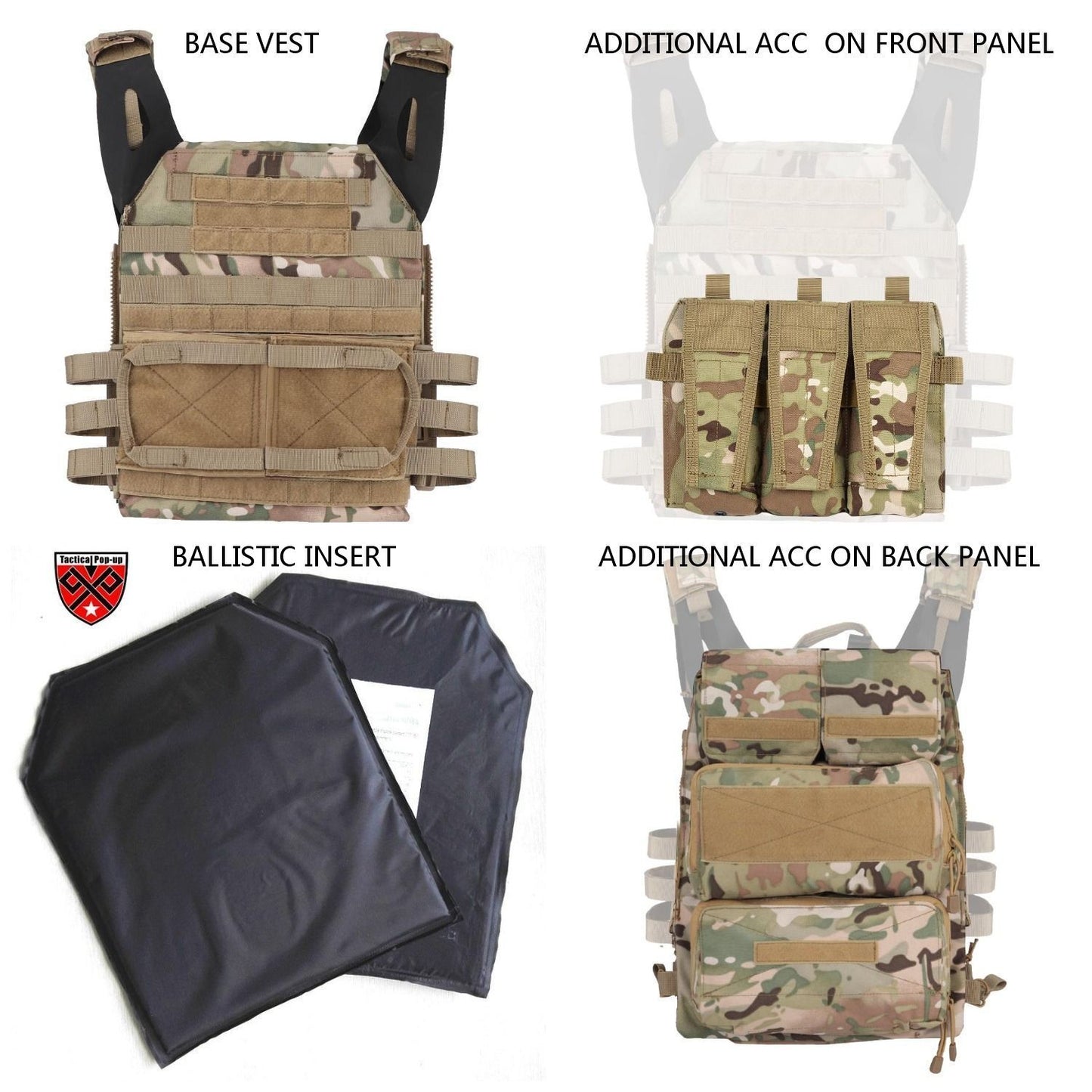 NIJIIIA/ NIJIV New Style JPC Tactical Vest With Ballistic panel |Multifuction MOLLE Plate carrier