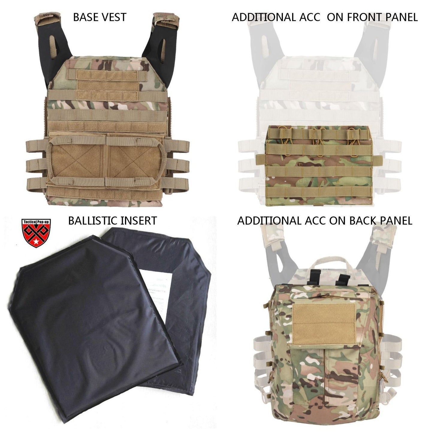 NIJIIIA/ NIJIV New Style JPC Tactical Vest With Ballistic panel |Multifuction MOLLE Plate carrier