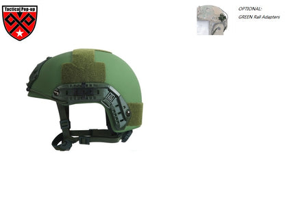 NIJIIIA FAST Ballistic Helmet With FMA Tactical ARC Rail Adapter Peltor for Combat Headset